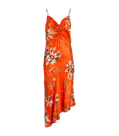 Shop Allsaints Alexia Dorada Midi Dress In Orange
