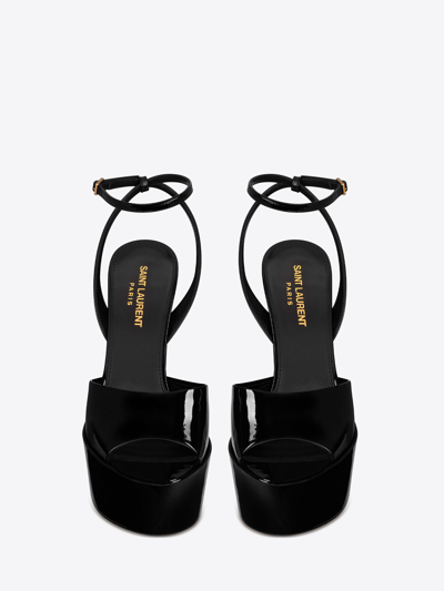 Shop Saint Laurent Jodie Platform Sandals In Black