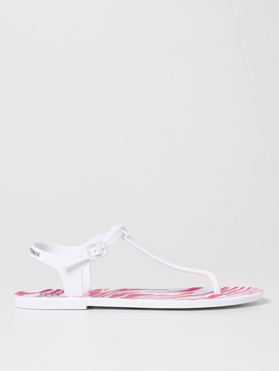 Shop Ea7 Flat Sandals  Women In White