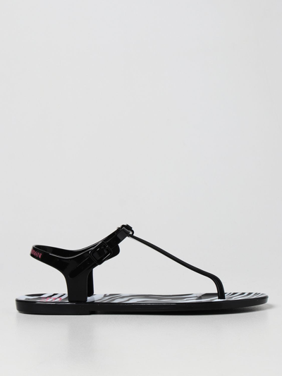 Shop Ea7 Flat Sandals  Women In Black
