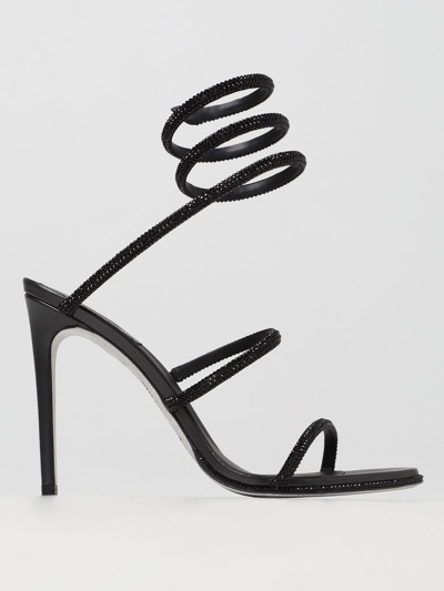 René Caovilla Cleo Leather Embellished Wraparound High-heel Sandals In  Black | ModeSens