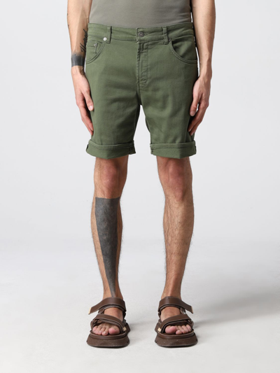 Shop Dondup Shorts In Cotton Blend In Green
