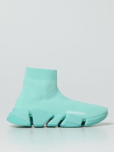 Balenciaga Speed 2.0 Sock Sneakers In Mint | ModeSens