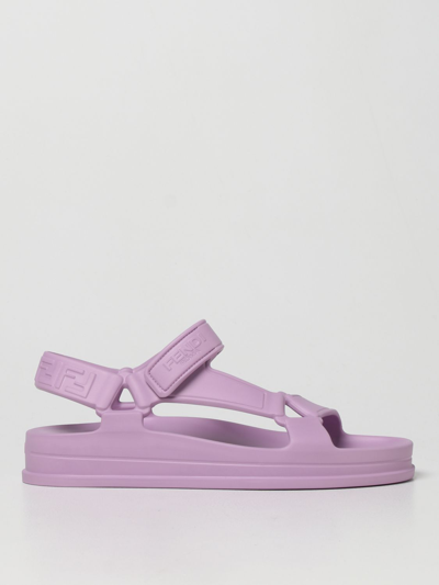 Shop Fendi Flat Sandals  Women Color Lilac
