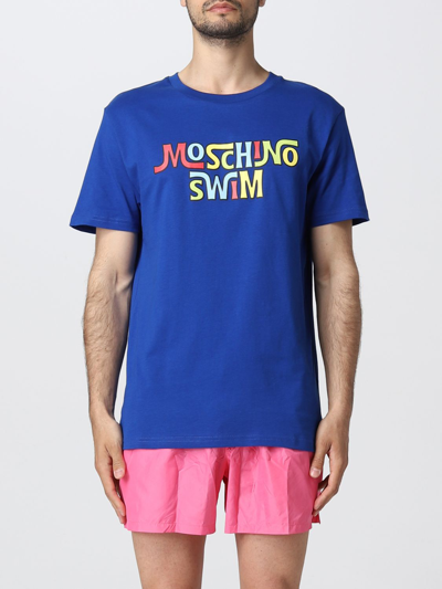 Shop Moschino Underwear T-shirt  Men In Blue
