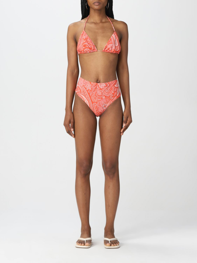 Shop Etro Bikini Swimsuit In Red