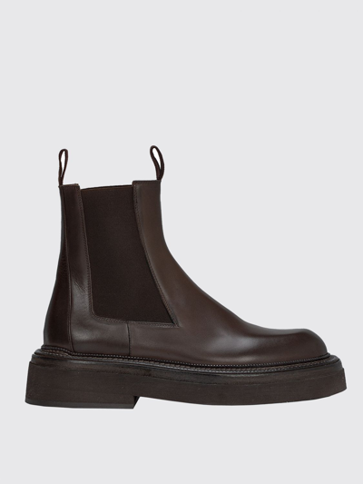 Shop Marsèll Pollicione Leather Ankle Boot In Dark