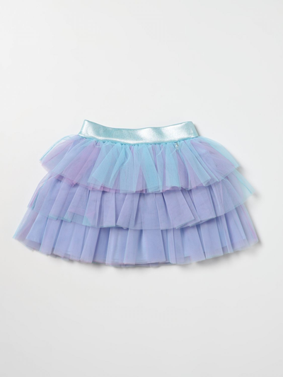 Shop Simonetta Mini Skirt In Cotton Tulle In Sky Blue