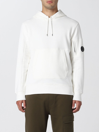 C.p. Company Sweatshirt  With Lens In White