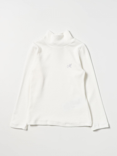 Shop Monnalisa Cotton Sweater In White