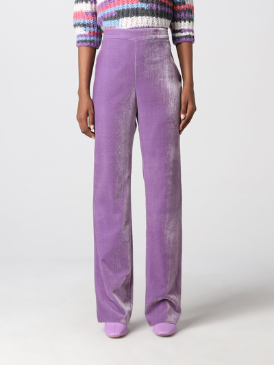 Shop Boutique Moschino Pants  Woman Color Violet