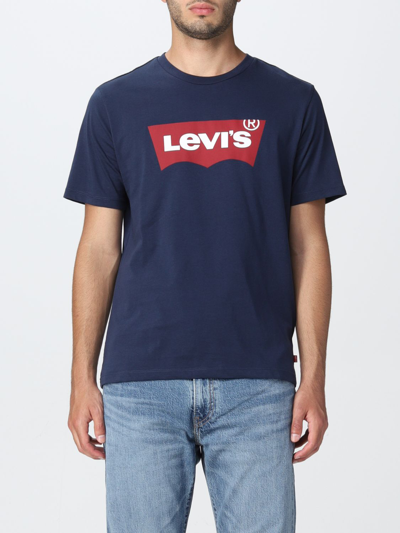Shop Levi's T-shirt  Men Color Blue