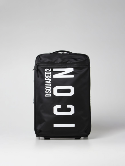 Shop Dsquared2 Icon  Suitcase In Nylon In Black