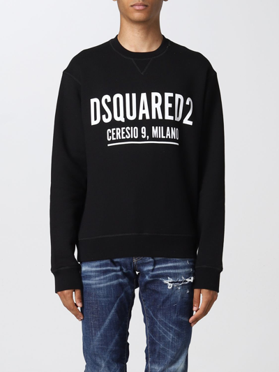 Shop Dsquared2 Ceresio 9  Cotton Sweatshirt In Black