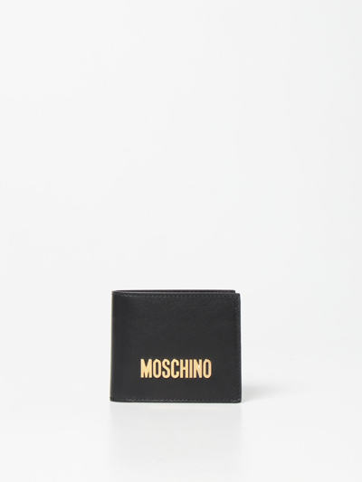 Shop Moschino Couture Leather Wallet In Black
