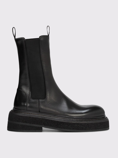 Shop Marsèll Slip On Boots In Calfskin In Black