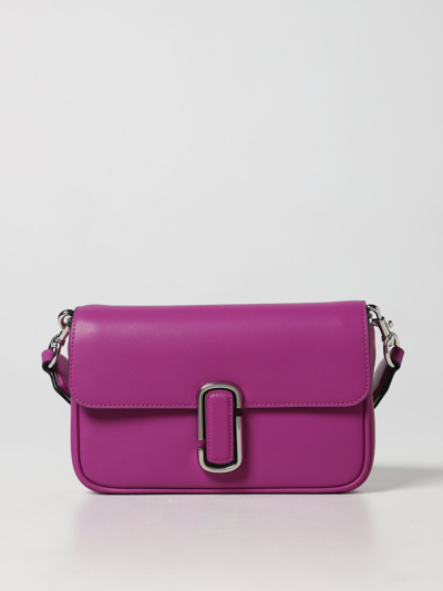 Shop Marc Jacobs The J Leather Bag In Violet