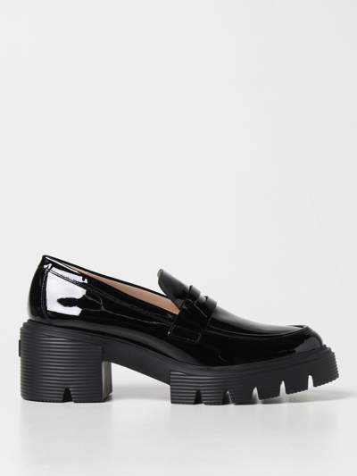 Shop Stuart Weitzman Heeled Moccasin In Patent Leather In Black