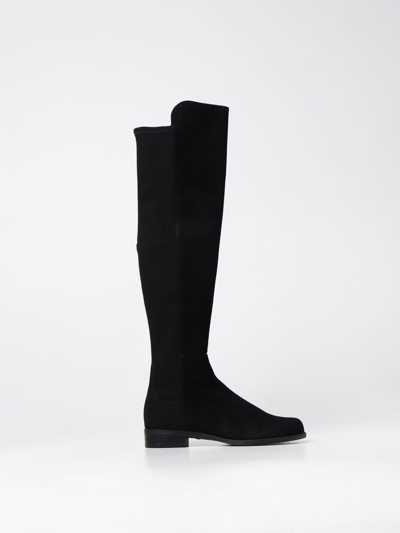Shop Stuart Weitzman 5050  Boot In Suede And Fabric In Black