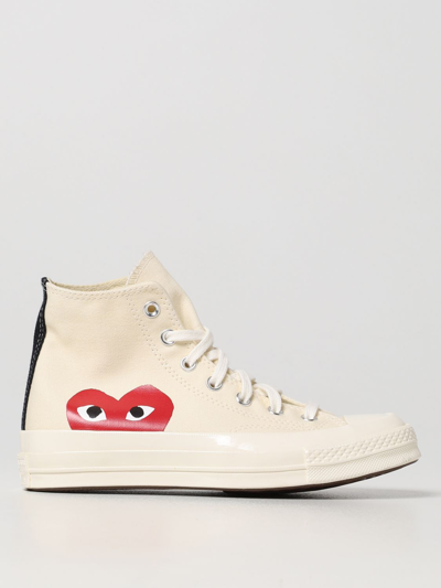 Shop Comme Des Garçons Play Chuck Taylor  X Converse Sneakers In White