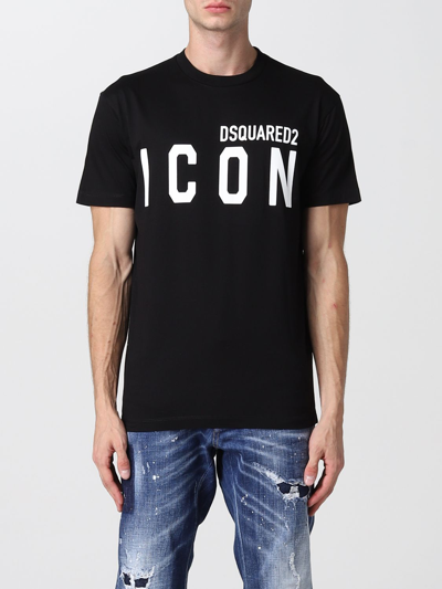 Shop Dsquared2 Icon T-shirt In Cotton In Black