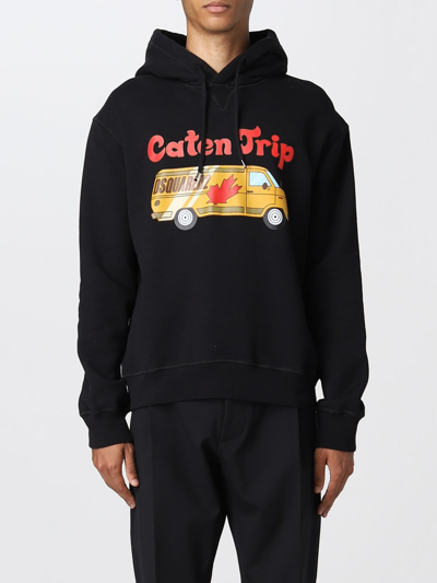 Shop Dsquared2 Sweatshirt With Caten Trip Print In Black