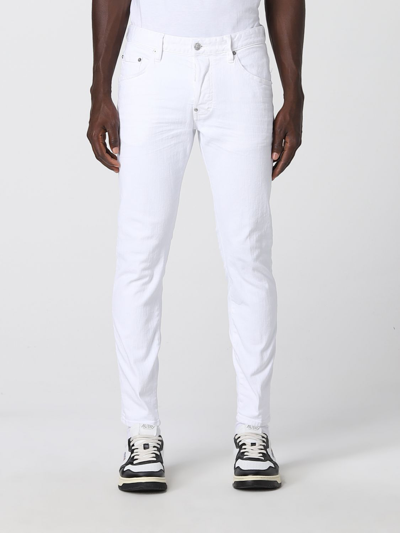 Shop Dsquared2 Bull  Slim Fit Jeans In White