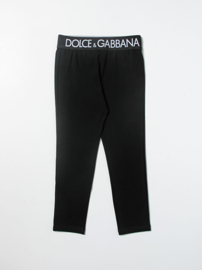 Shop Dolce & Gabbana Leggings With Logo In Black