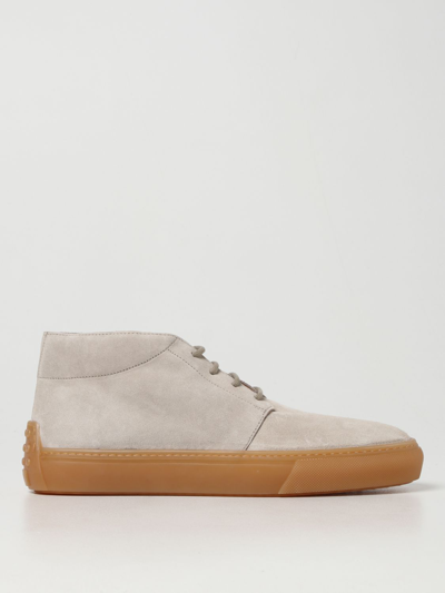 Shop Tod's Suede Ankle Boots In Ice