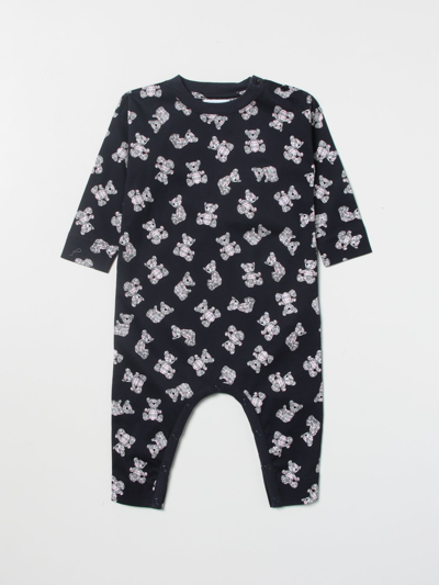 Shop Burberry Romper With All-over Thomas The Bear Print In Blue