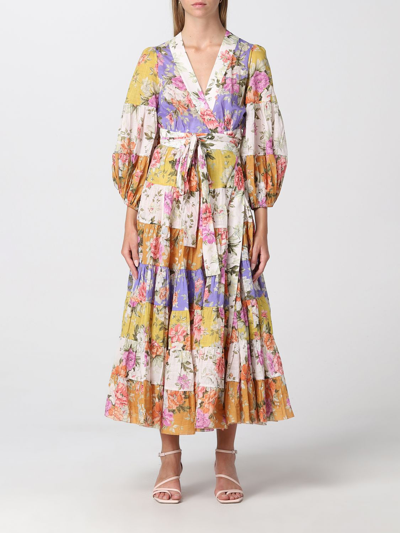 Shop Zimmermann Dress  Woman In Multicolor