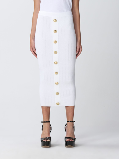 Shop Balmain Skirt  Women Color White