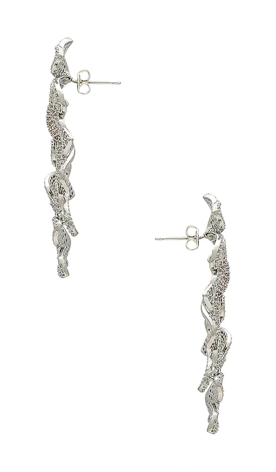 Shop Shashi Alyssa Drop Earrings In Metallic Silver