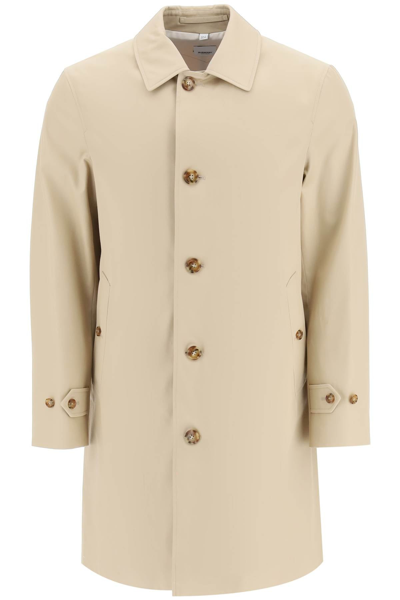 Shop Burberry Cotto Gabardine Trench Coat With Printed Silk Lining In Brown