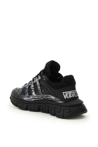 Shop Versace Trigreca Sneakers In Mixed Colours