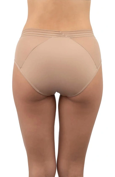 Saalt Period & Leakproof Regular Absorbency Mesh Hipster Panties In Warm Stone
