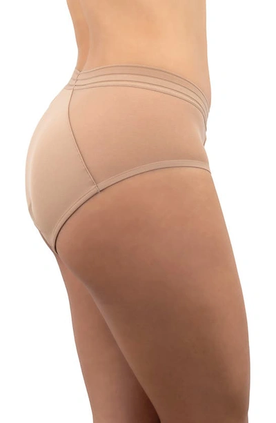 Saalt Period & Leakproof Regular Absorbency Mesh Hipster Panties In Warm Stone