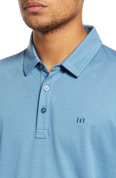 Shop Travismathew A Class Cotton Blend Polo In Aegean