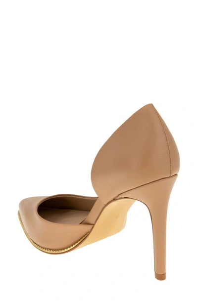 Shop Bcbgeneration Harnoy Half D'orsay Pointed Toe Pump In Tan