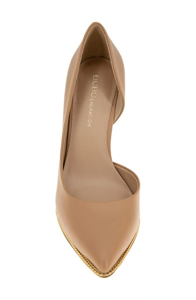 Shop Bcbgeneration Harnoy Half D'orsay Pointed Toe Pump In Tan