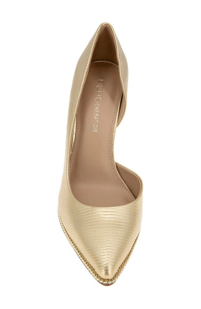 Shop Bcbgeneration Harnoy Half D'orsay Pointed Toe Pump In Platino