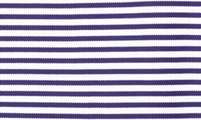 Cutter & Buck Virtue Eco Pique Stripe Recycled Mens Polo Shirt In Purple