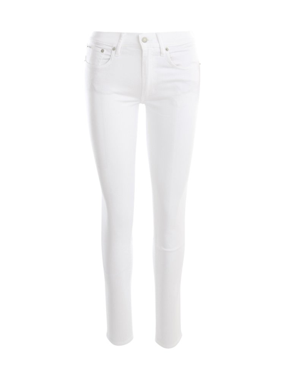 Shop Polo Ralph Lauren Logo Patch Skinny Cut Jeans In White
