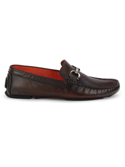Shop Donald J Pliner Men's Victor Leather Bit Loafers In Cognac