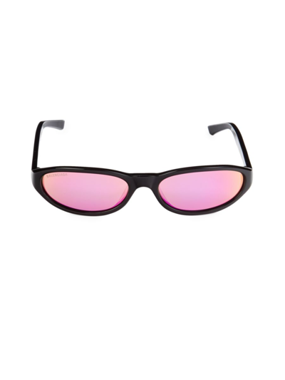Shop Balenciaga 59mm Oval Sunglasses In Black