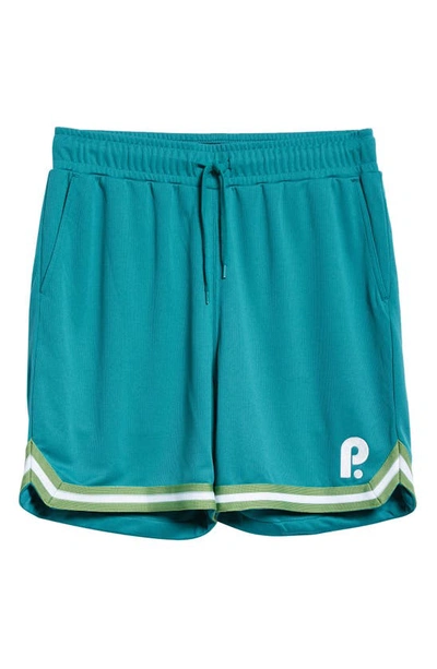 Shop Paterson Courtside Mesh Warm-up Shorts In Green Multi