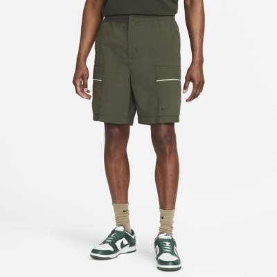 Shop Nike Sportswear Style Essentials Men's Woven Utility Shorts In Sequoia,sail,ice Silver,sequoia
