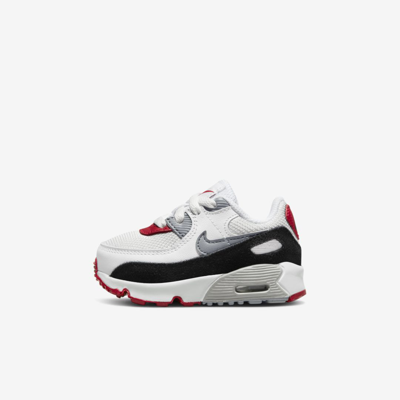 Shop Nike Air Max 90 Ltr Baby/toddler Shoes In Photon Dust,varsity Red,white,particle Grey