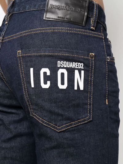 Dsquared2 Slim Indigo Denim With Logo Detailing In Blue
