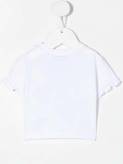 Shop Philipp Plein Junior Slogan Logo-print T-shirt In White